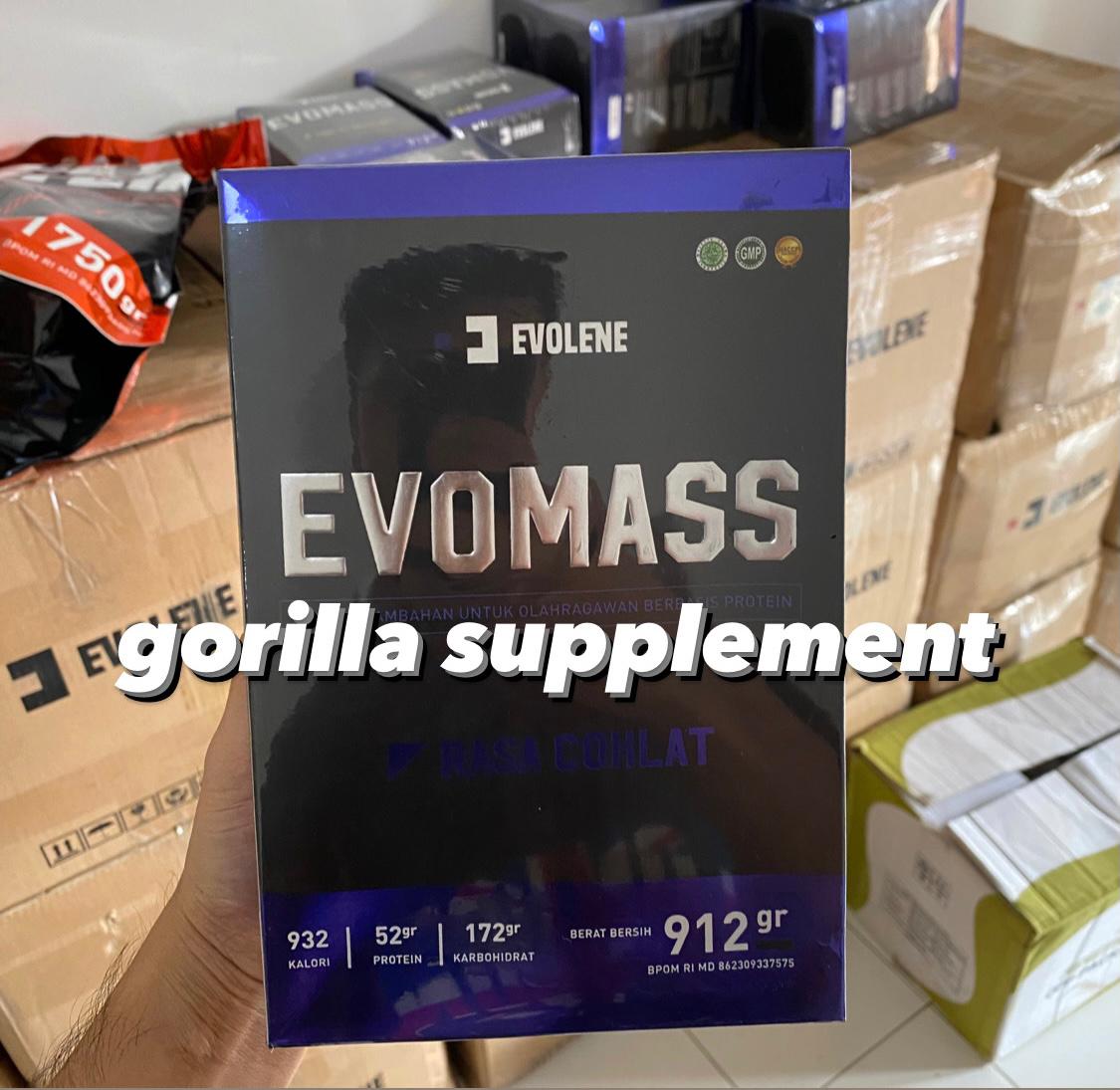 Evolene Evomass 2lbs 912gram Penambah berat badan EVO MASS BPOM HALAL MUI GAINER MASS