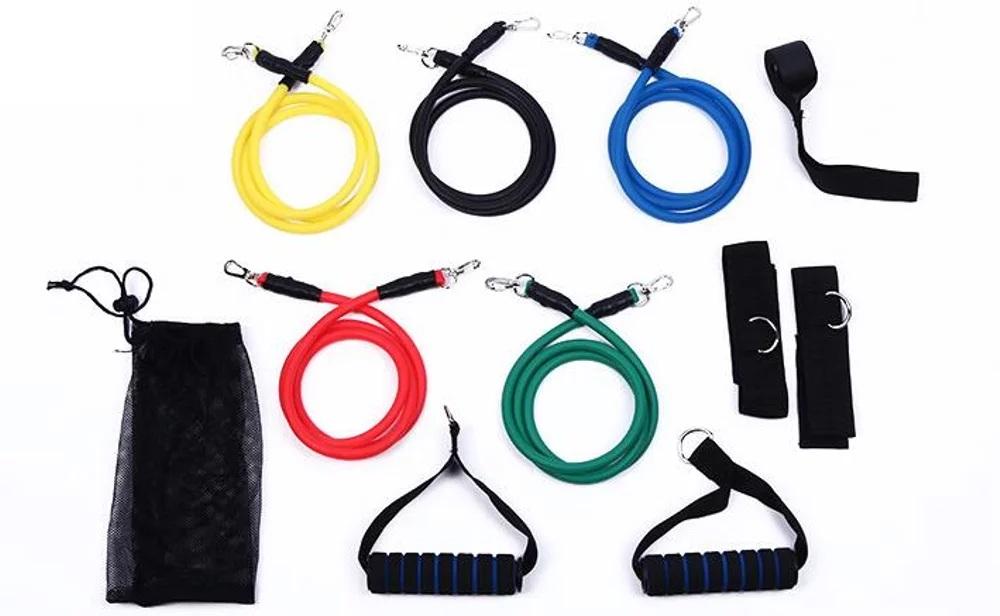 Resistance Bands Band Set Elastic Tube Latihan Untuk Yoga Fitness Gym