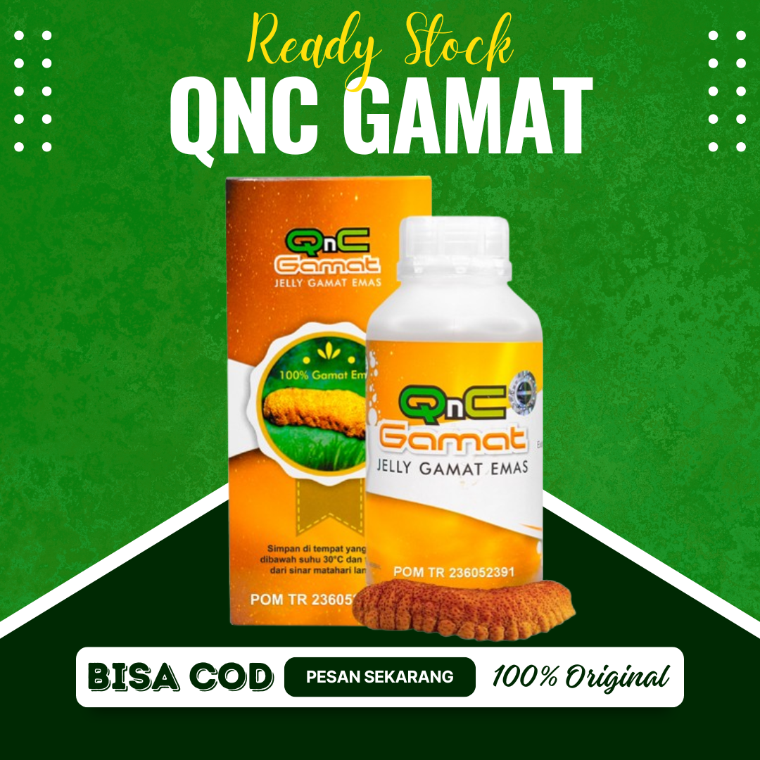 QNC Jelly Gamat ASLI Herbal Obat Multikhasiat - Untuk Mengatasi Penyakit Jantung Lambung Maag Penebalan Dinding Rahim Miom - Salep Oles Luka Diabetes Koreng Bisul Penghilang Benjolan Lipoma Kelenjar G