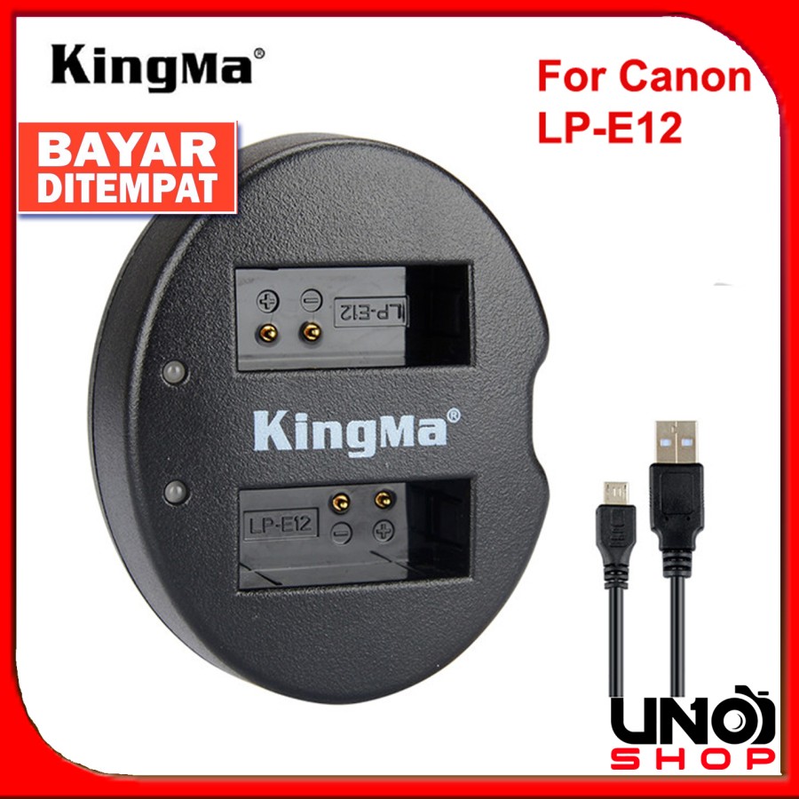 Charger KINGMA LP-E12 /LC-E12 for Canon EOS M2 M10 M100 100D - 2 slot - Charger Canon
