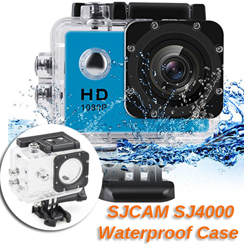 Waterproof Underwater Case IPX68 40m for SJCAM SJ4000 Button Top MK02 Action Camera Casing Pelindung Kamera Aksi Anti Air Debu Goresan Lensa Tidak Berembun Penutup Rapat Material PC for Diving Snorkli