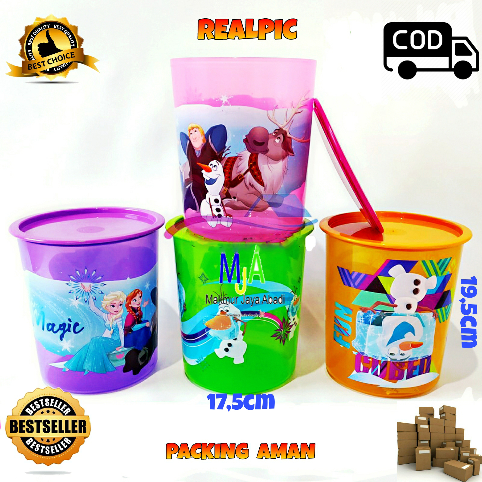 ( BISA COD ) PROMO Calista Odate 2L Klip Toples Plastik Motif Imut Tempat Cemilan Food Storage Wadah Makanan