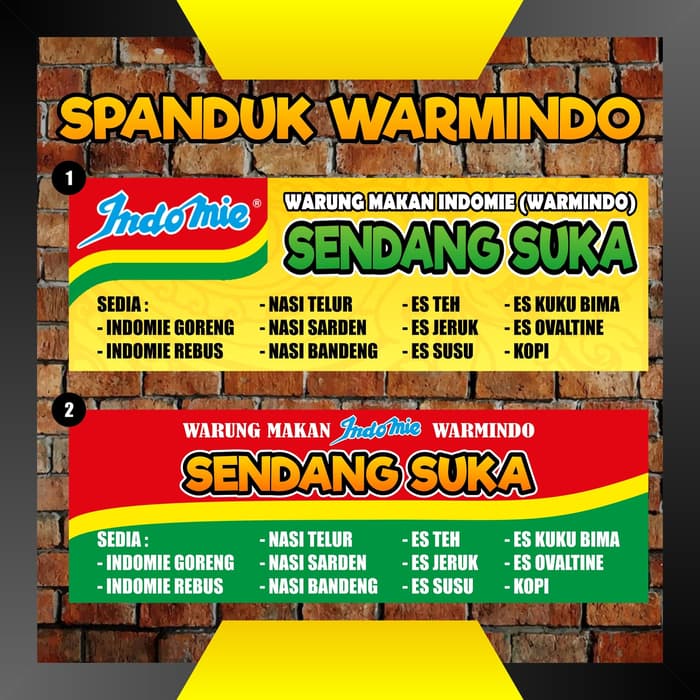 SPANDUK WARMINDO / WARUNG MAKAN INDOMIE