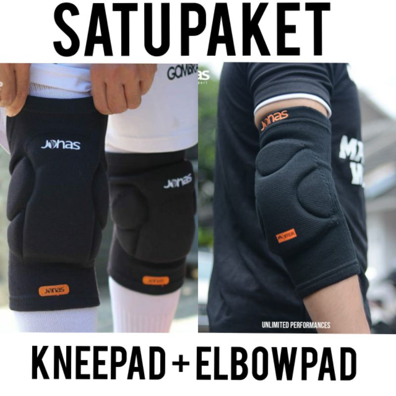 Kneepad Futsal Jonas V2 Knee pad Knepad Elbow pad deker pelindung lutut kiper futsal hitam original