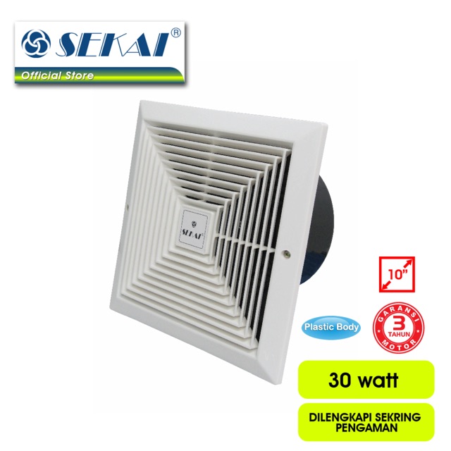 Sekai MVF-1091 Ceiling Exhaust Fan - Putih [10 Inch] Putih