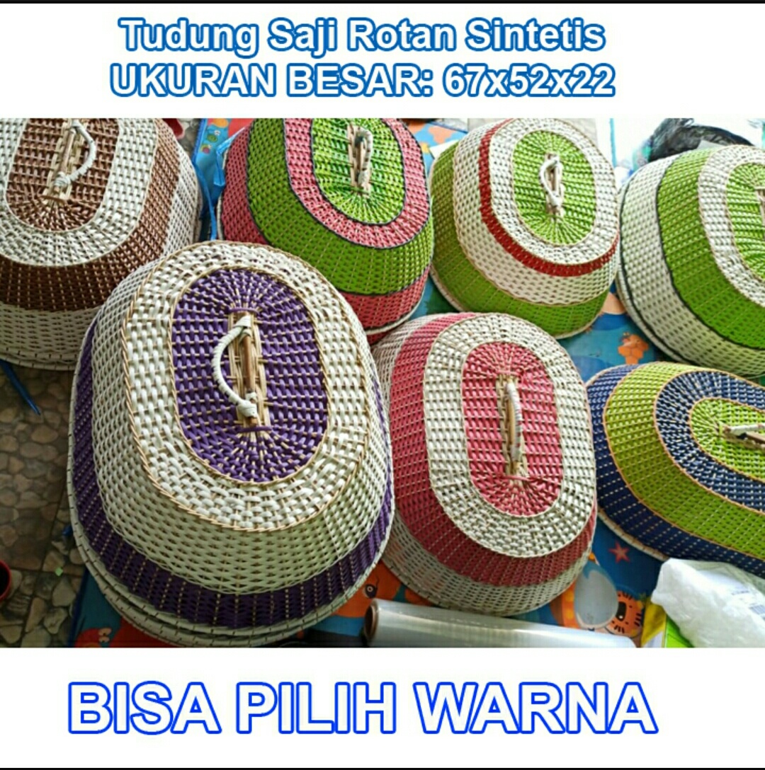 LARIS Tudung Saji  Rangka Rotan Sintetis UKURAN BESAR 67x52x22  dan ada yang KECIL Plastik sintetis Penutup Makanan Dapur tutup nasi lauk ikan Penutup Meja Makan Cocok Untuk Di Rumah Penutup Masakan p