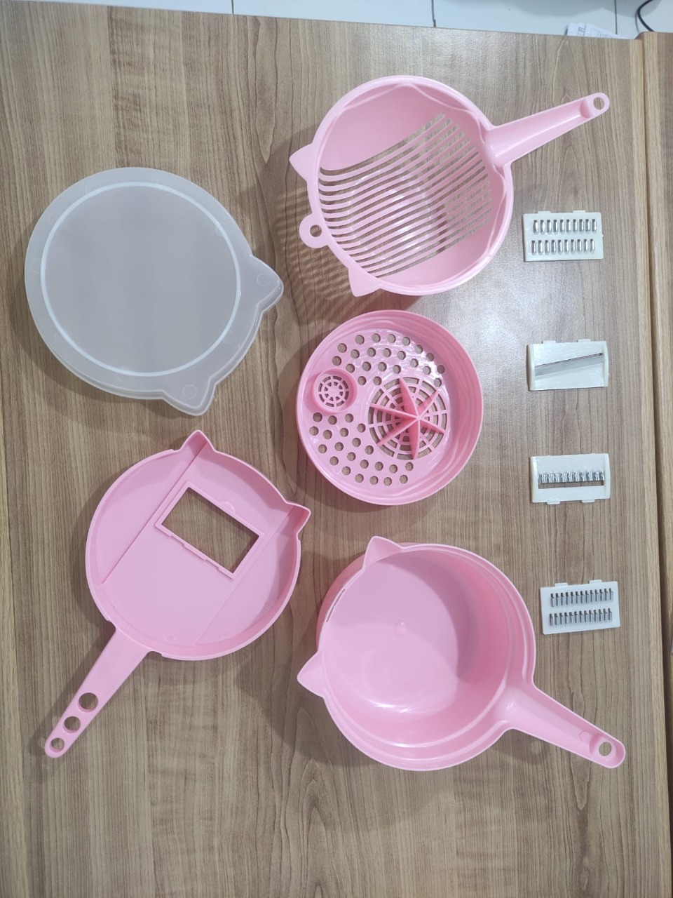 SHENAR PEMOTONG SAYUR / PERAJANG SAYURAN JERAMI GANDUM PEMOTONG SAYUR + MANGKOK PINK GROSIRSTORE168
