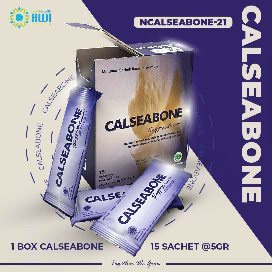 4box CALSEABONE 1box isi 15sachet Suplemen Peninggi Badan Tinggi Kalsium untuk tulang kuat