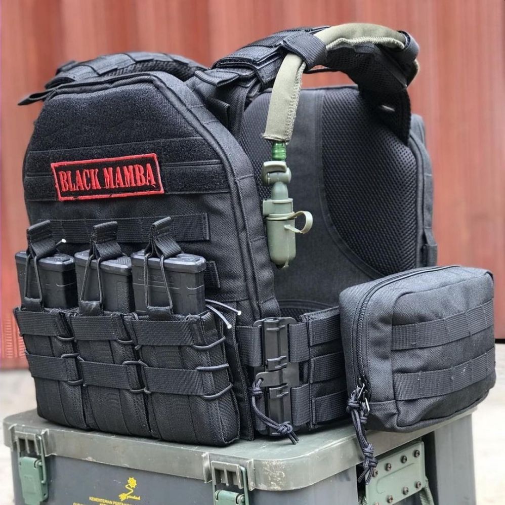bodyvest rompi blackmamba engsel include waterbladder