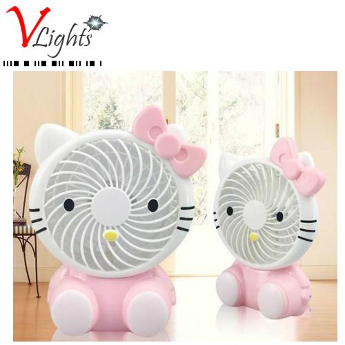 Kipas Angin Mini Portable Usb Karakter Hello Kitty