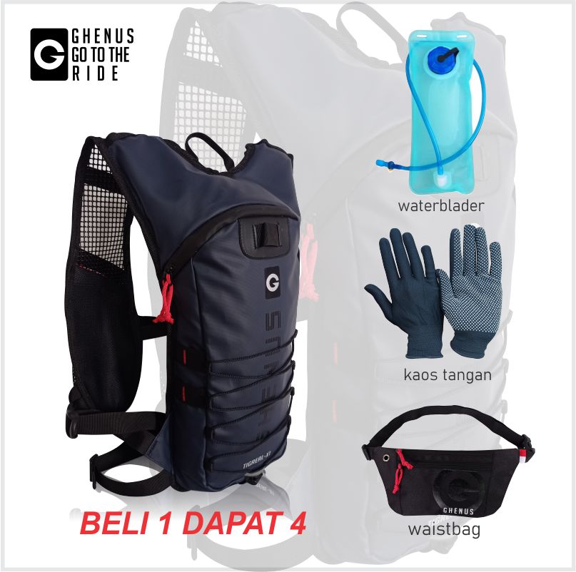 Tas Ghenus tigrealX1 trail adveture sepeda trabas hydropack hydropek mtb lari running