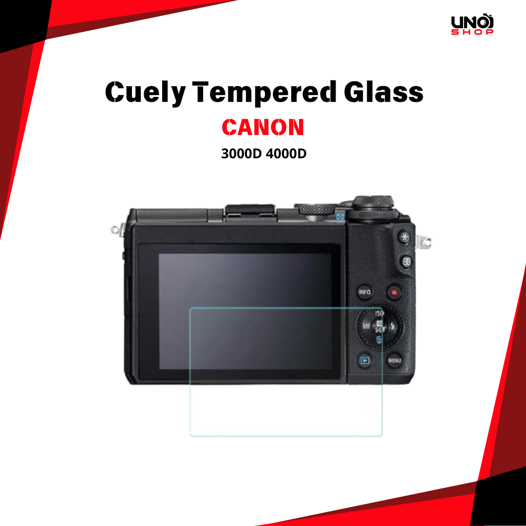 Cuely Tempered Glass Canon 3000D 4000D Temper Kaca Camera Tempered Glass Kamera Pelindung Layar - Protector LCD Tempered Glass Screen Protector Anti Gores - Pelindung Layar Kamera