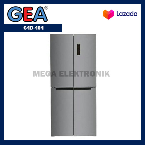 GEA G4D-404 Kulkas Side By Side 4 Pintu INVERTER 404 Liter - INOX - KHUSUS JABODETABEK