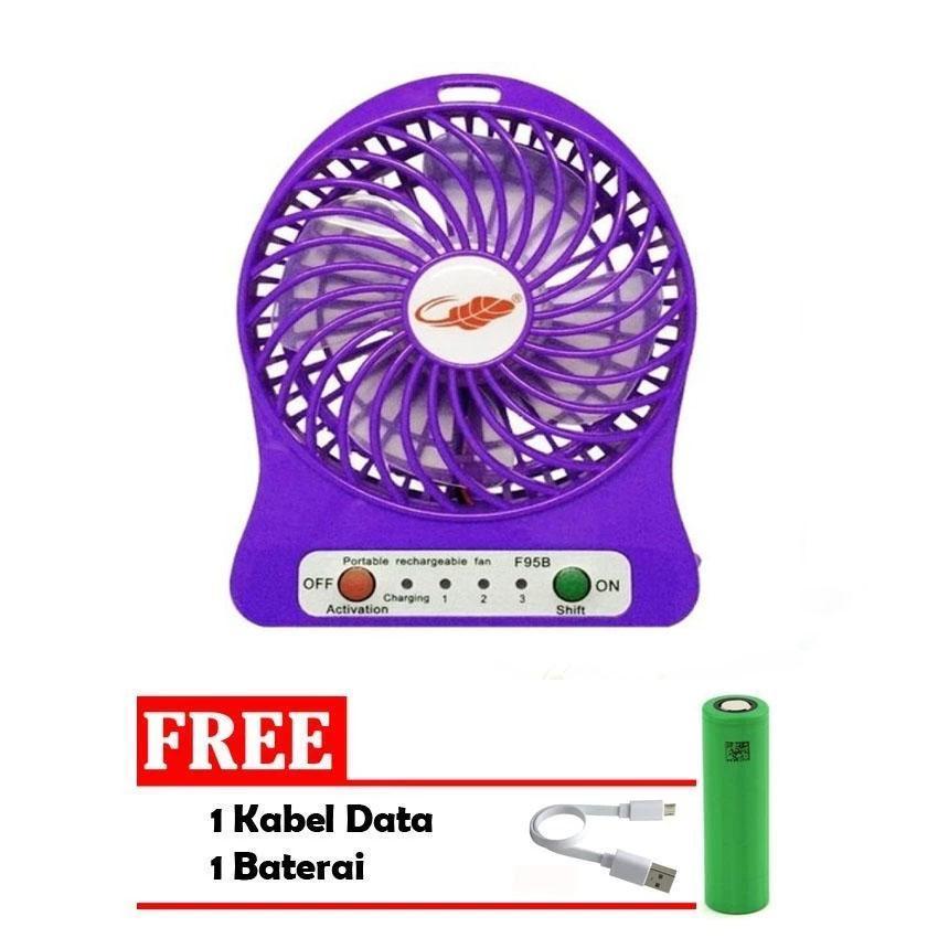 Kipas Angin Rechargeable Mini Baterry Charge Plus Usb Cable Kipas angin mini kipas angin traveling portable charging_BL