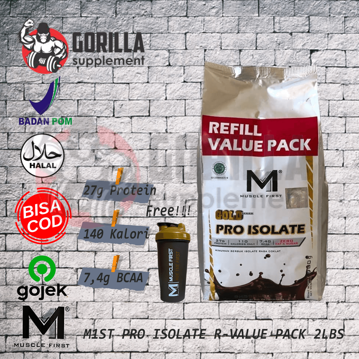 Muscle First Pro isolate 2lbs Refill Value Pack M1 nutrion MuscleFirst Gold series refill