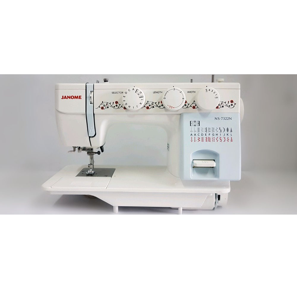 mesin jahit multifungsi merk Janome type Ns7322 semi portable/platbed