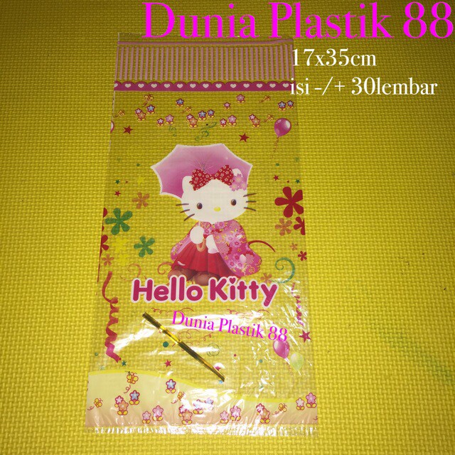 Isi kurang lebih 25lembar 18x35CM PLASTIK OPP bingkisan snack souvenir ULTAH ulang tahun goodie bag