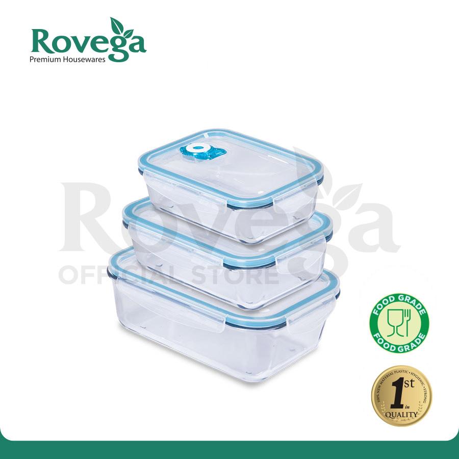 Rovega Kotak Makan Kaca Glass Vacuum Seal GBS 105 (Persegi/Rectangle)
