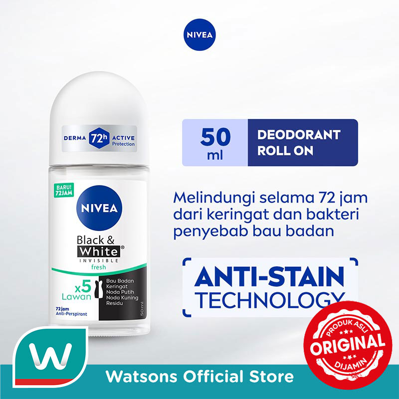 NIVEA Roll On Invisible Black & White Fresh Feminine 50ml