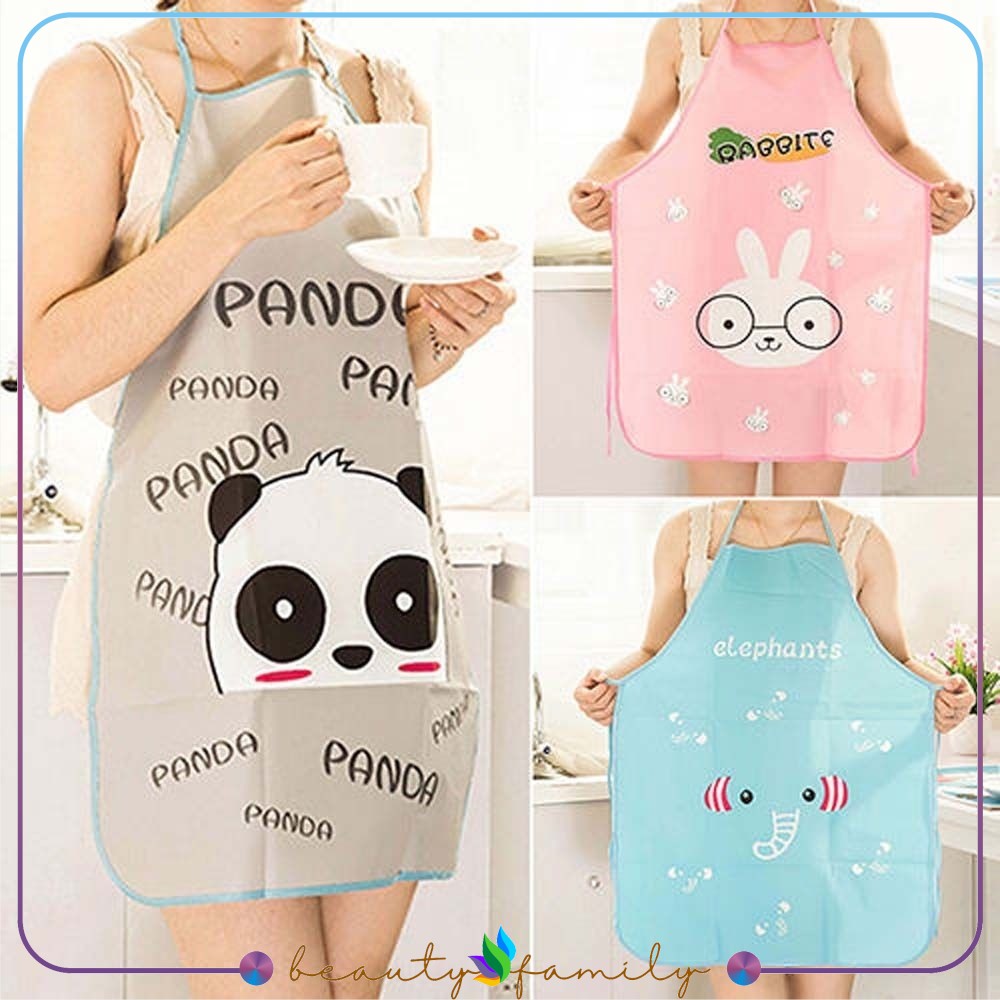 *COD*BF-C135 Celemek Masak Anti Air Apron Masak Waterproof Celemek Dapur Karakter Kartun Lucu Murah