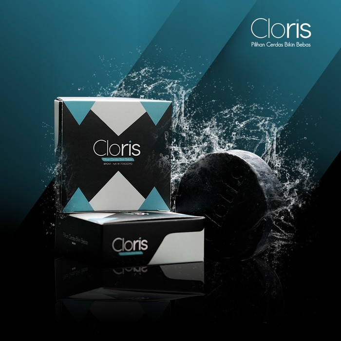 Sabun Cloris Men Original 40gr 80gr Pembersih Wajah Pria Anti-Acne Body & Face Cleansing Black Soap