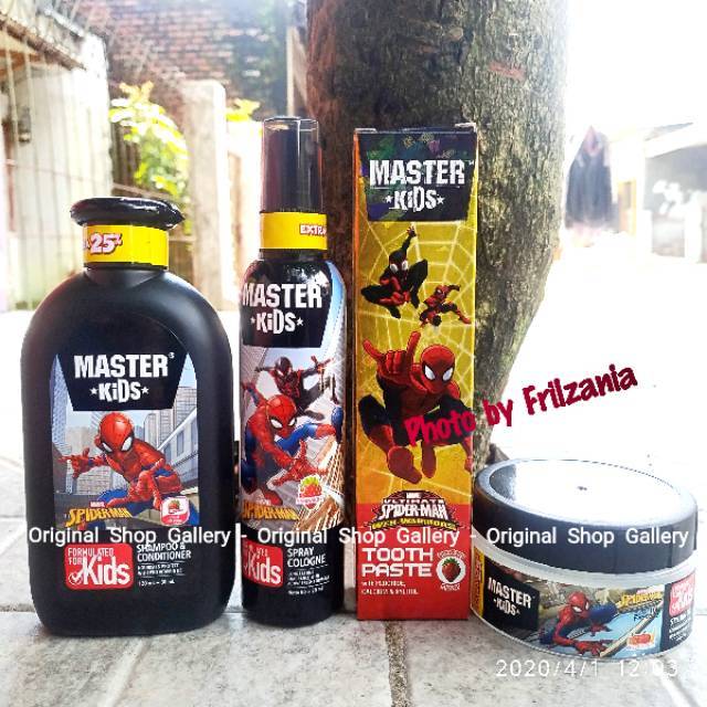Paket Perlengkapan Mandi Anak Lengkap Master Kids Karakter Spiderman
