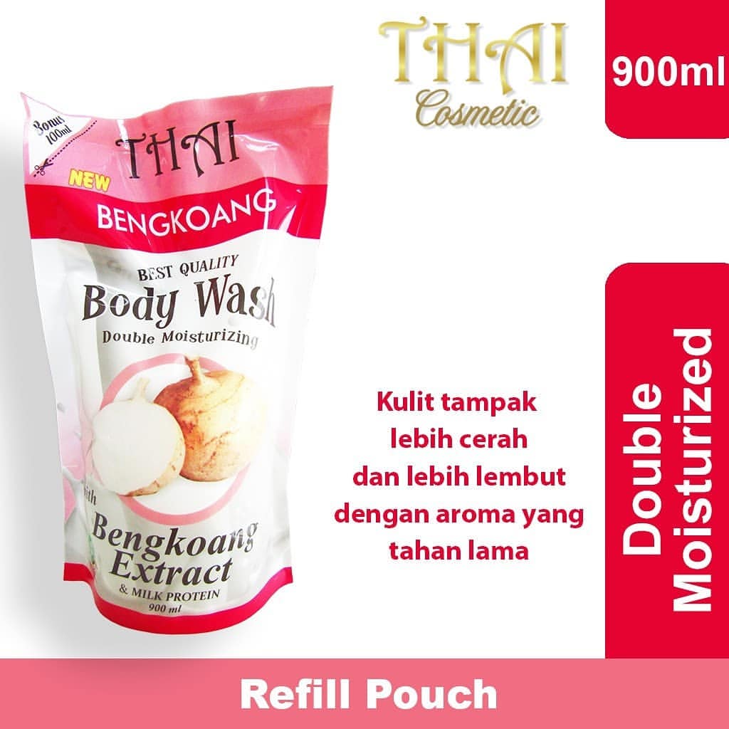 THAI Body Wash 900ml Goats Milk | Honey | Bengkoang Refill Pouch