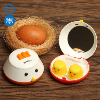 Tempat Softlens / Lenscase - Bentuk Ayam Lenscase Chicken Travel Kit - Aksesoris Travel Peralatan Make Up Aksesoris Kecantikan - Warna Random