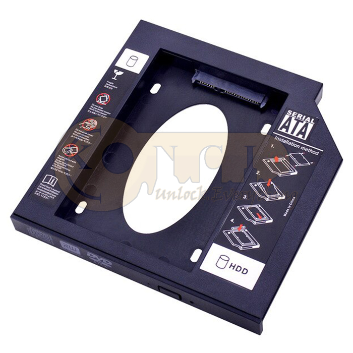 SSD HDD Caddy Slim 9.5mm SATA DVD Slot Hardisk - GRC-BR-HDSC95