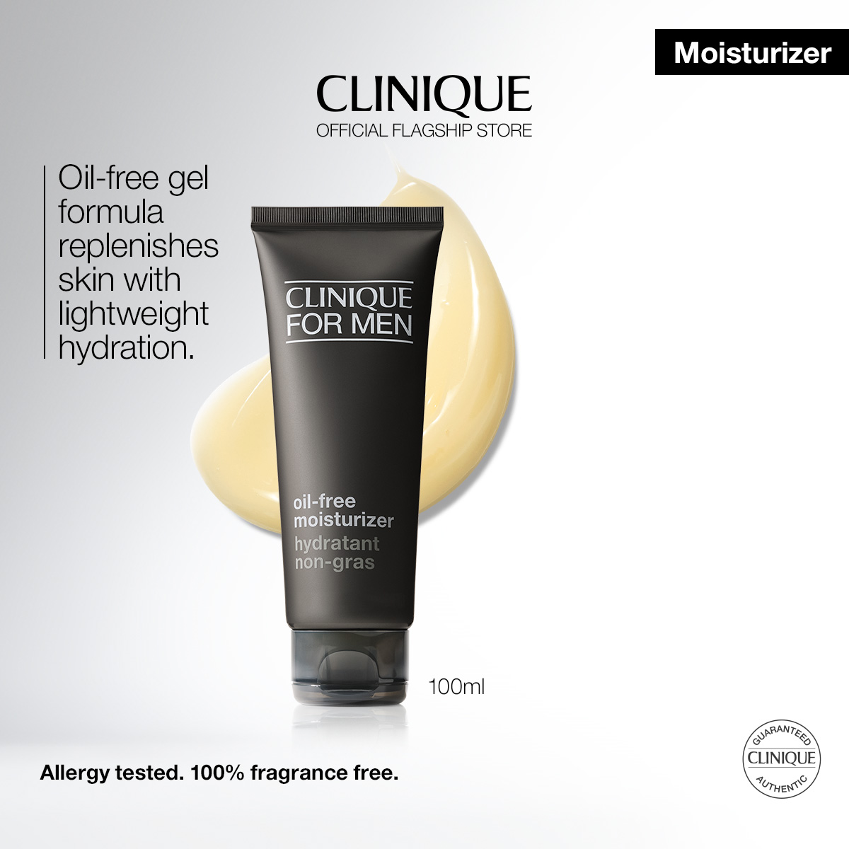 Clinique For Men Oil-Free Moisturizer 100ml - pelembab