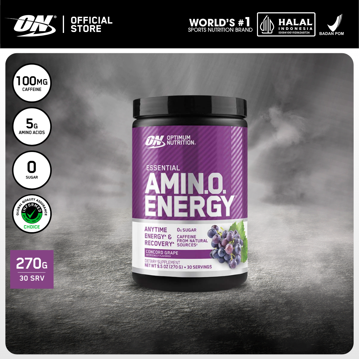 Optimum Nutrition Essential Amino Energy 270g - Suplemen / Gym / Asam Amino
