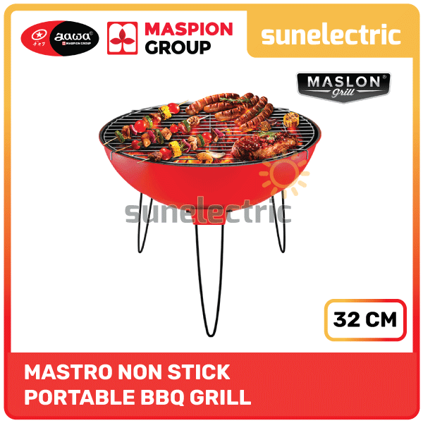 Maspion BLG Mastro Grill / Alat Panggang Non Stick 32 Cm - Merah