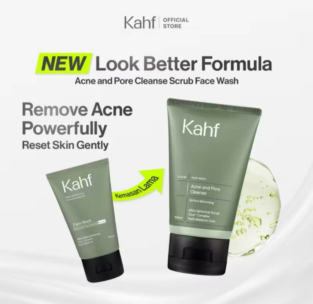 Kahf Face Wash 50ml - 100 ml [Skin Energizing and Brightening] [Oil and Acne Care] [Brightening & dark spot scrub]