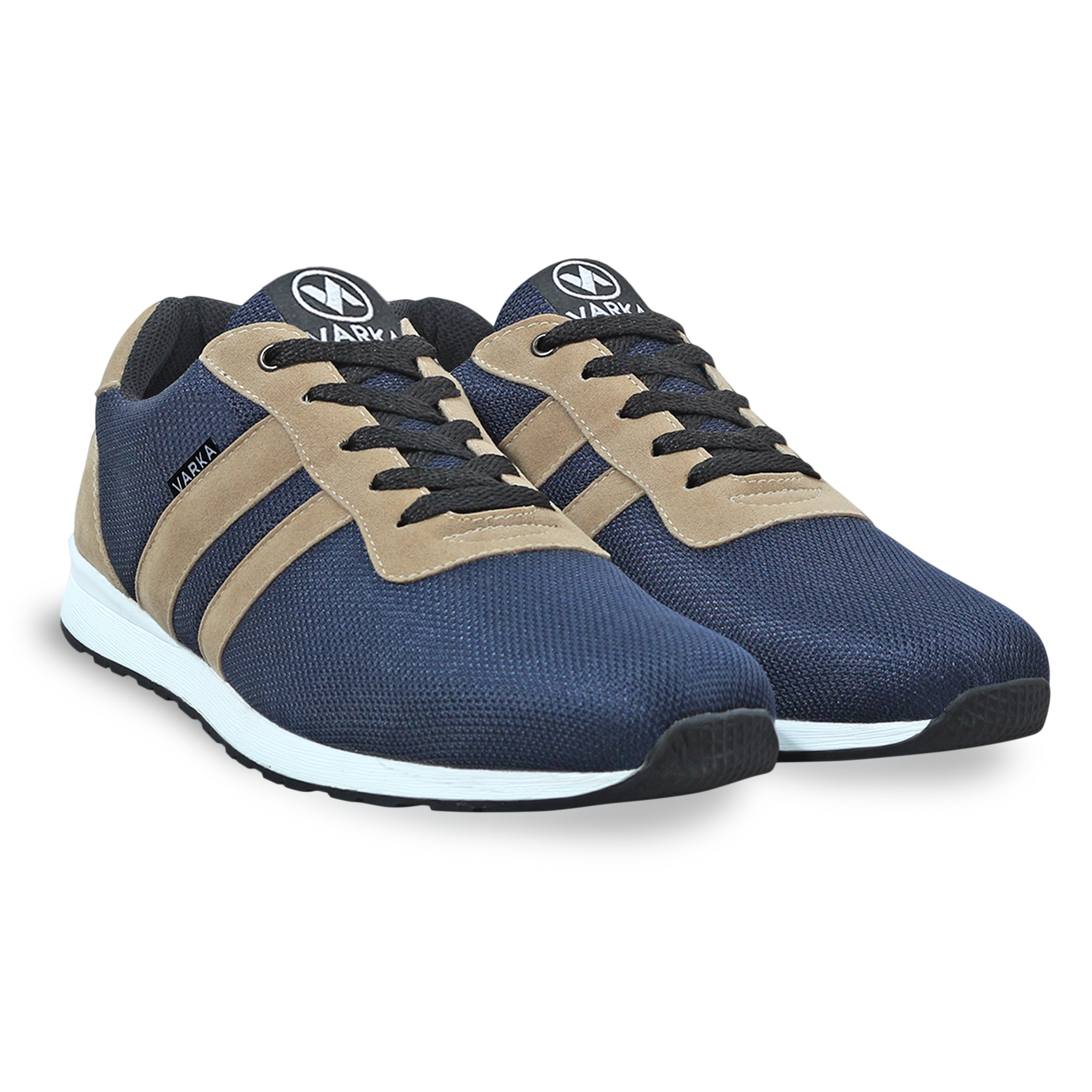 Sepatu Sneakers Pria Terbaru V 4301 Brand Varka Sepatu Kets Olahraga Lari Jogging Kuliah Sekolah Harga Murah Berkualitas Warna Navy krem