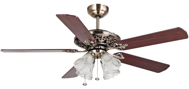 MT EDMA 52in SUPRA Kipas Angin Plafon Dekoratif [Ceiling Fan] Walnut/Rosewood Dengan Lampu Frosted Clear