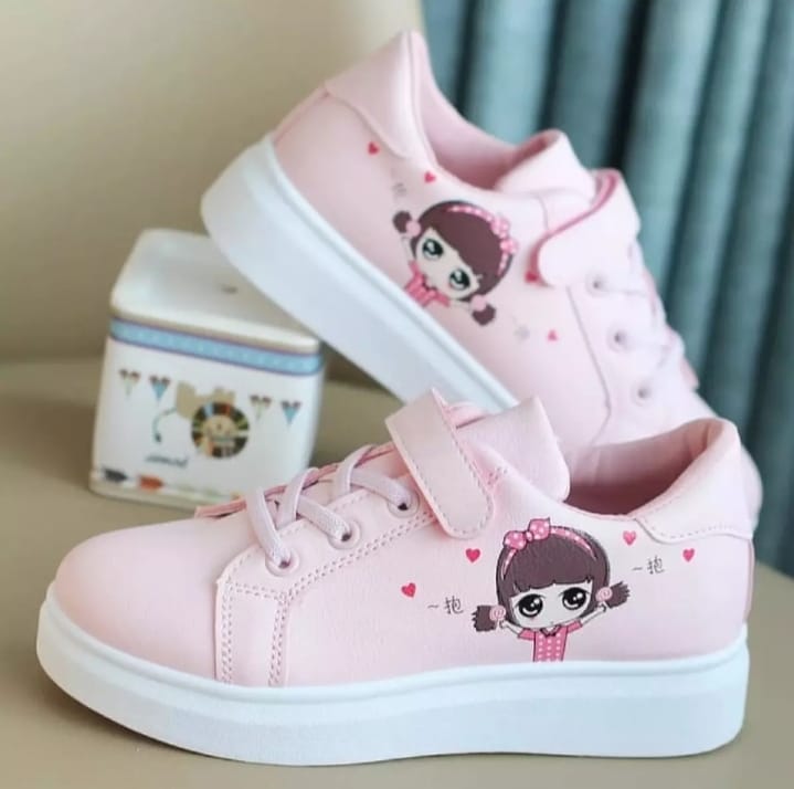 YASMINALSHOP11 - SEPATU PINK ANAK PEREMPUAN TERBARU LUCU/ SEPATU SNEAKER ANAK PEREMPUAN/SEPATU ANAK SEKOLAH SD DAN TK/SEPATU SNEAKER ANAK SEKOLAH