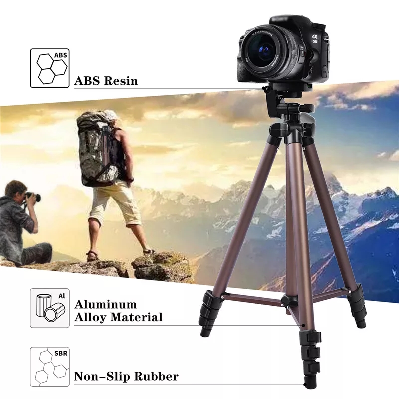 Tripod 140cm Universal Tripod Holder Aluminium Anti Selip 3366