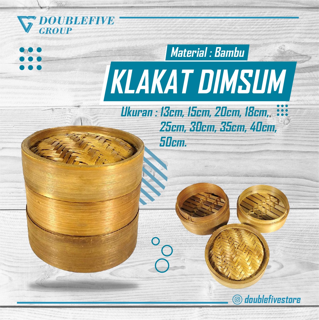 Klakat Bambu Dimsum Perlengkapan Dapur [40 cm]