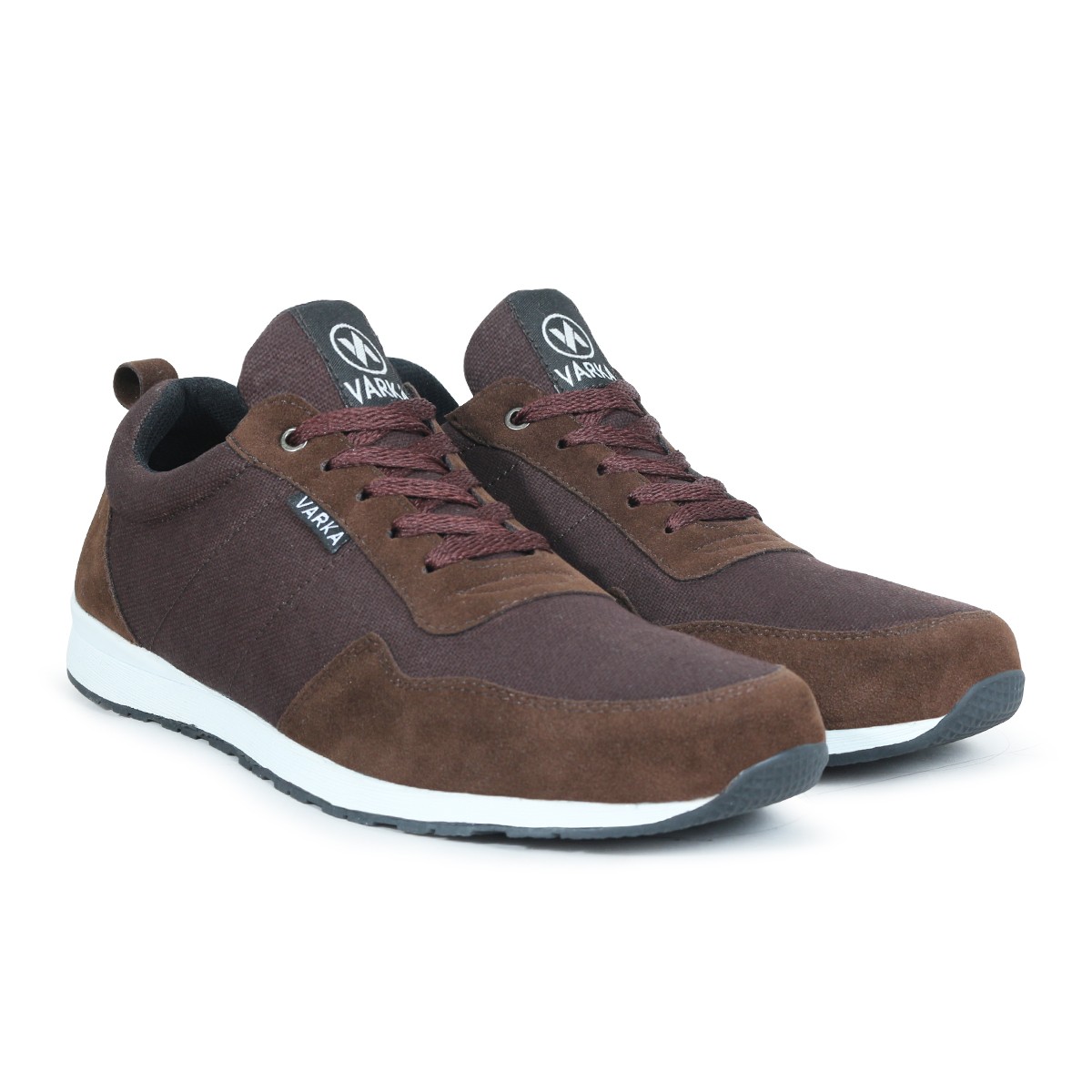 Sepatu Sneakers Pria Terbaru V 4045 Brand Varka Sepatu Kets Olahraga Running Harga Murah Berkualitas Warna Coklat