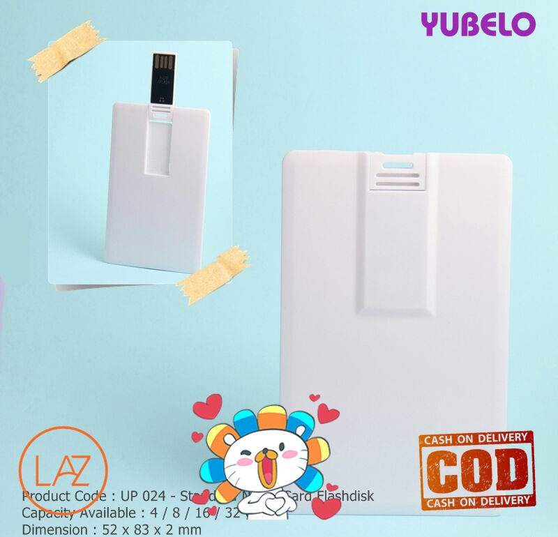 YUBELO FLASHDISK UNIK KEREN MODEL KARTU TIPIS PRAKTIS MURAH 16GB 32GB