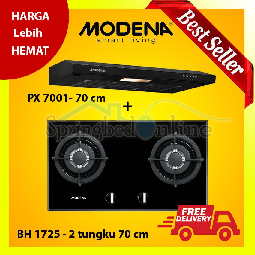 Paket Modena Kompor Tanam Bh 1725+Cooker Hood Px 7001 Harga Pabrik