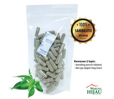 SAMBILOTO 100 Kapsul Herbal Meningkatkan Kekebalan & Atasi Flu - Virus