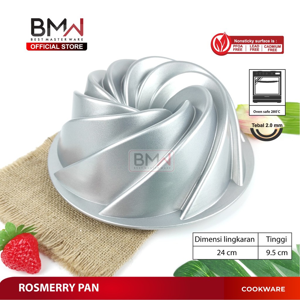 BMW Kitchen Ware - Cetakan Kue bolu kukus  agar agar Aluminium Anti Lengket cake pan nonsticky tebal