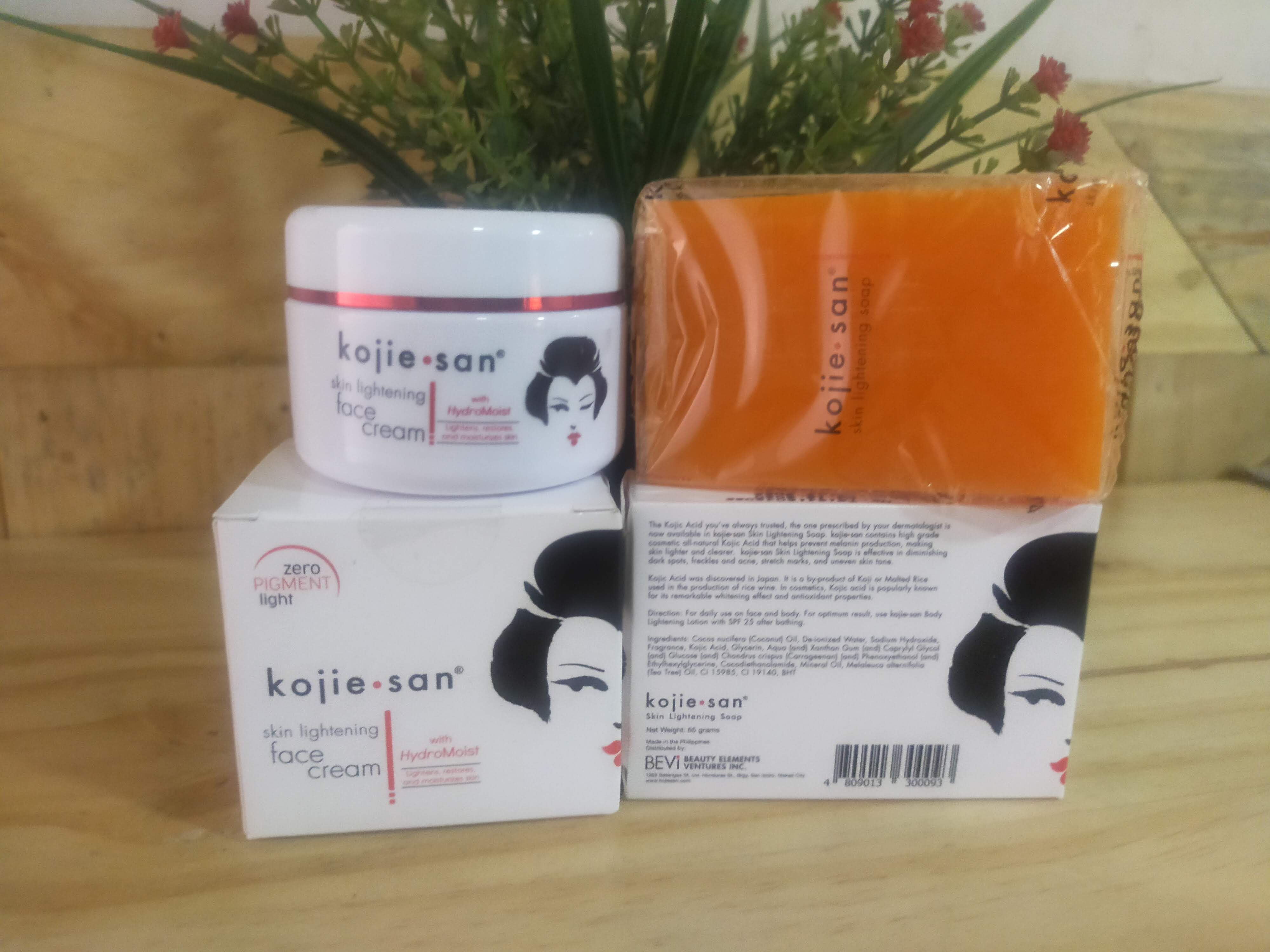Paket 2 in 1 Kojie San 1 Face Cream Lightening 1 Skin Lightening Soap 65 Gr Cream Wajah  Sabun Badan Dan Wajah Sepaket BPOM