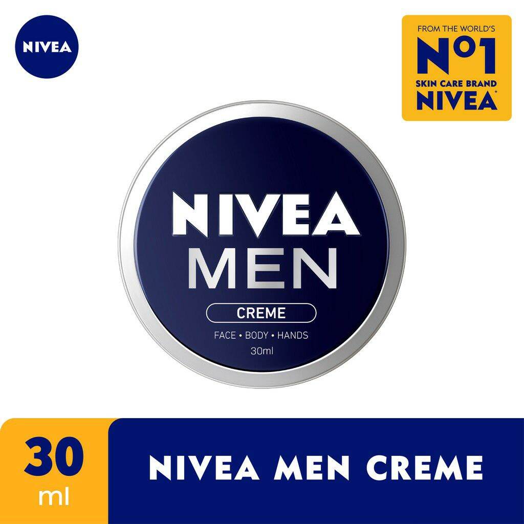 NIVEA MEN Personal Care Men Creme Moisturizer - 30 ml Nivea Men Cream Wajah Dan tubuh Pria Melembab kan dan Cream Mencerahkan