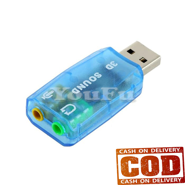 USB Audio Sound Card 3D 5.1 Channel Adapter USB Soundcard External Adapter Microphone Dan Headphone
