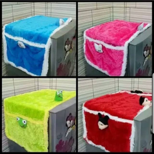 Bisa COD - PROMO TERMURAH - Sarung Cover Taplak KULKAS Karakter Boneka