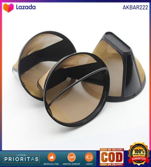 PROMO!! Saringan Kopi Filter Cone Shaped Coffee Dripper 1 Pcs - K741 - Black