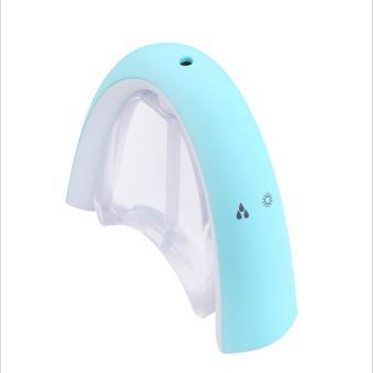 Hoshizora Creative Rainbow LED Message Board USB Air Humidifier Colorful Night Light Oil Essential Aroma Diffuser - 400ml - Biru