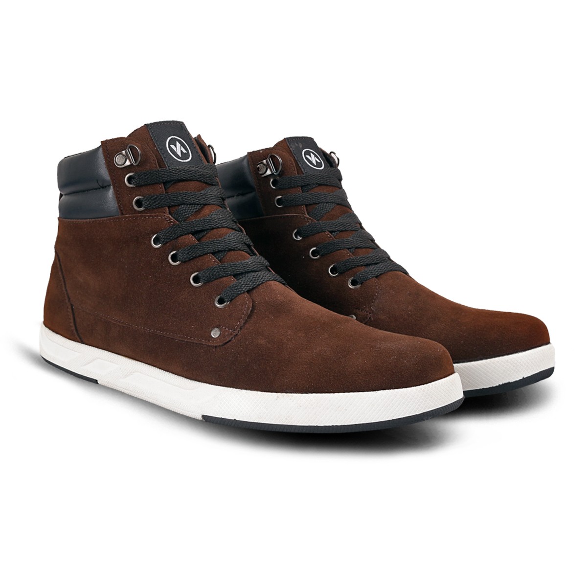 Sepatu Sneakers Pria Terbaru V 4087 Brand Varka Sepatu Kasual Semi Boots untuk Kuliah Kerja Hangout Berkualitas Warna Coklat